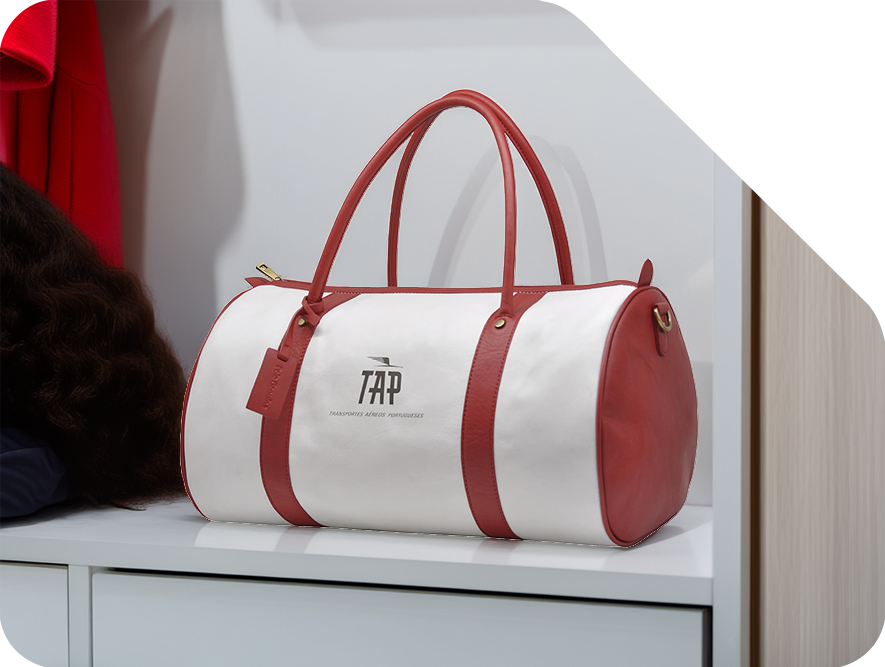 Saco Vintage em Pele Vermelho