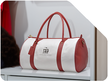Saco Vintage em Pele Vermelho