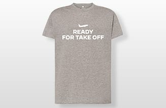T-shirt TAP Ready For Take Off - Cinza